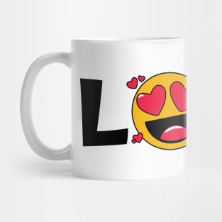 Love with smiley heart eyes Mug